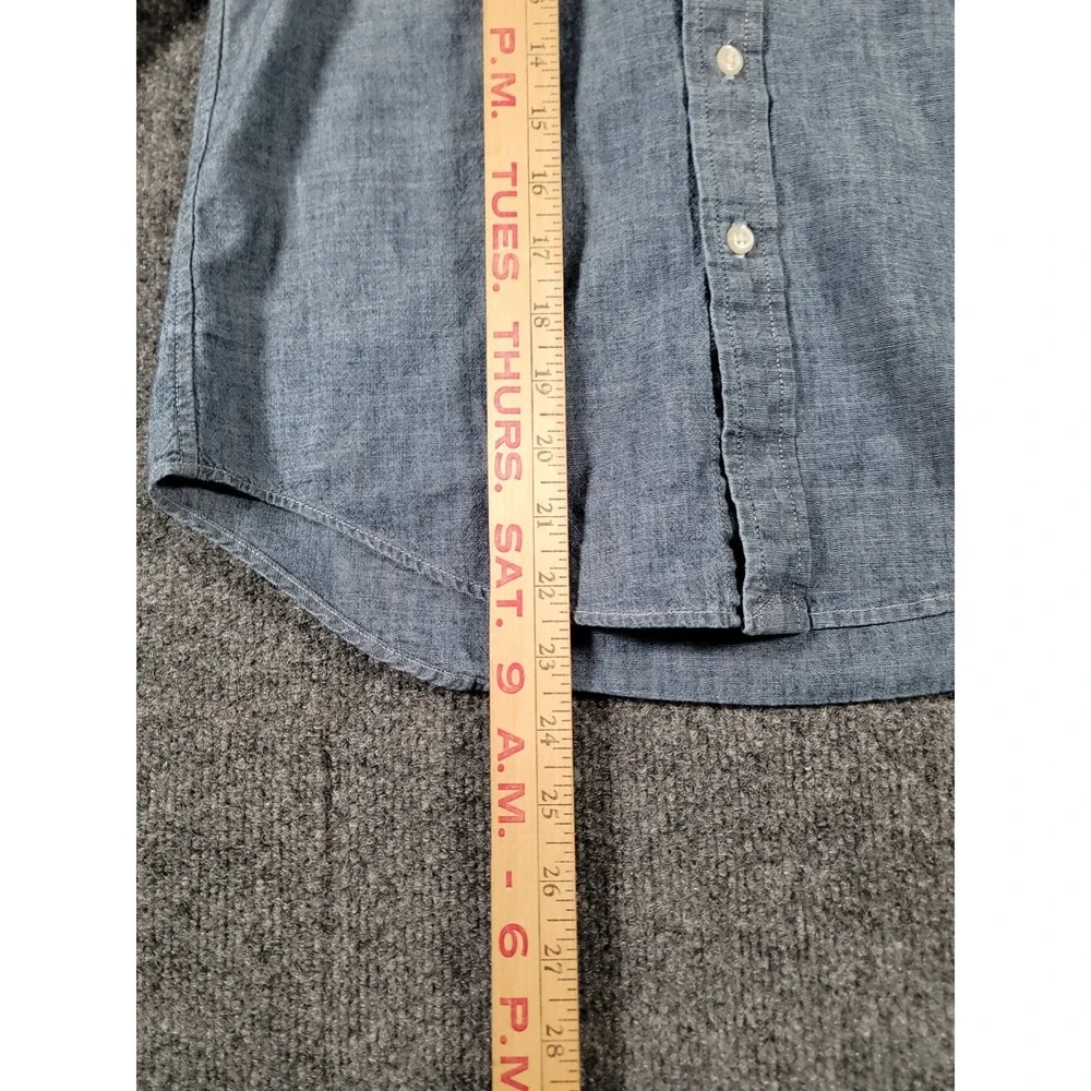 Polo Ralph Lauren Shirt Boys Medium (10-12) Blue Long Sleeve Button Up Chambray